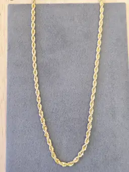 16" Rope Necklace 14k Gold Filled 3mm