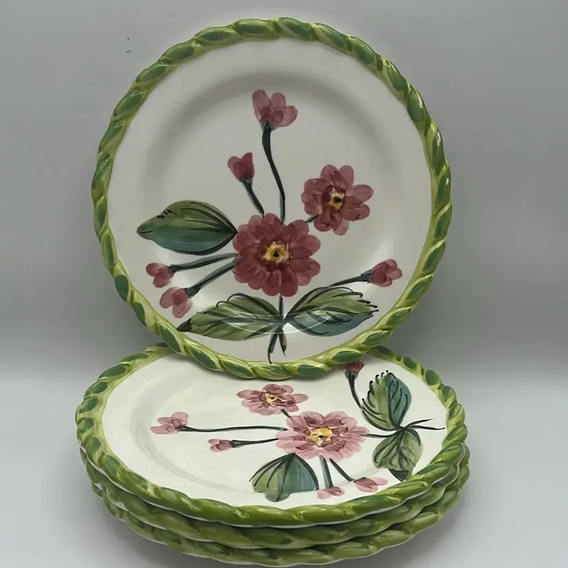 Set Of 4 Royal Norfolk Floral Dessert/Salad Plate