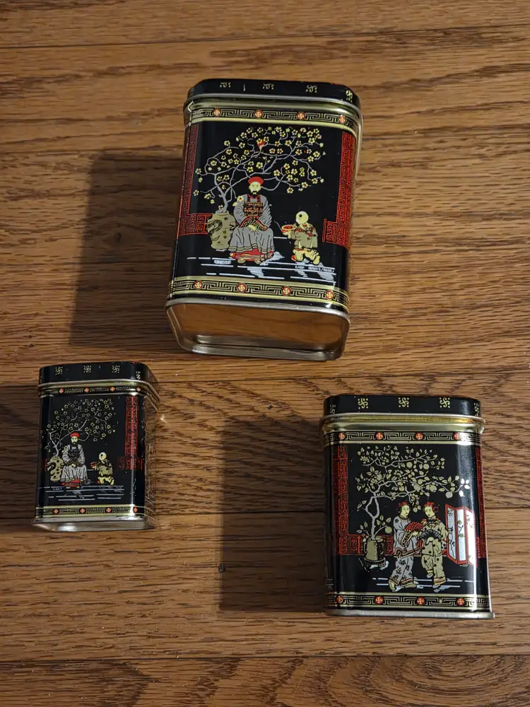 Vintage Japanese Nesting Tea Tins