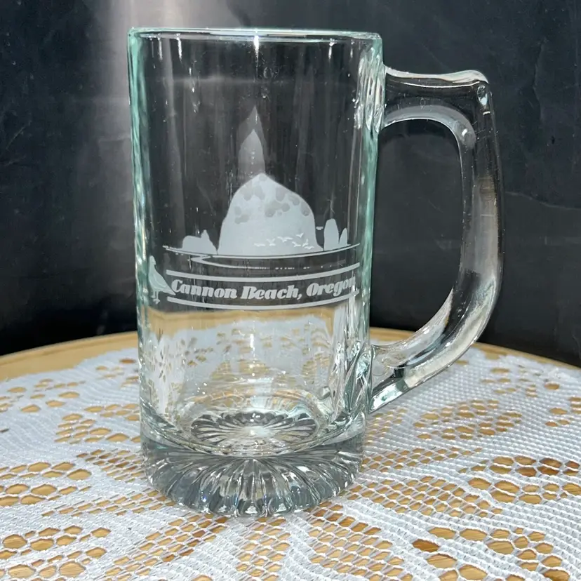 Vintage Glass Beer Mug From Cannon Beach, Oregon