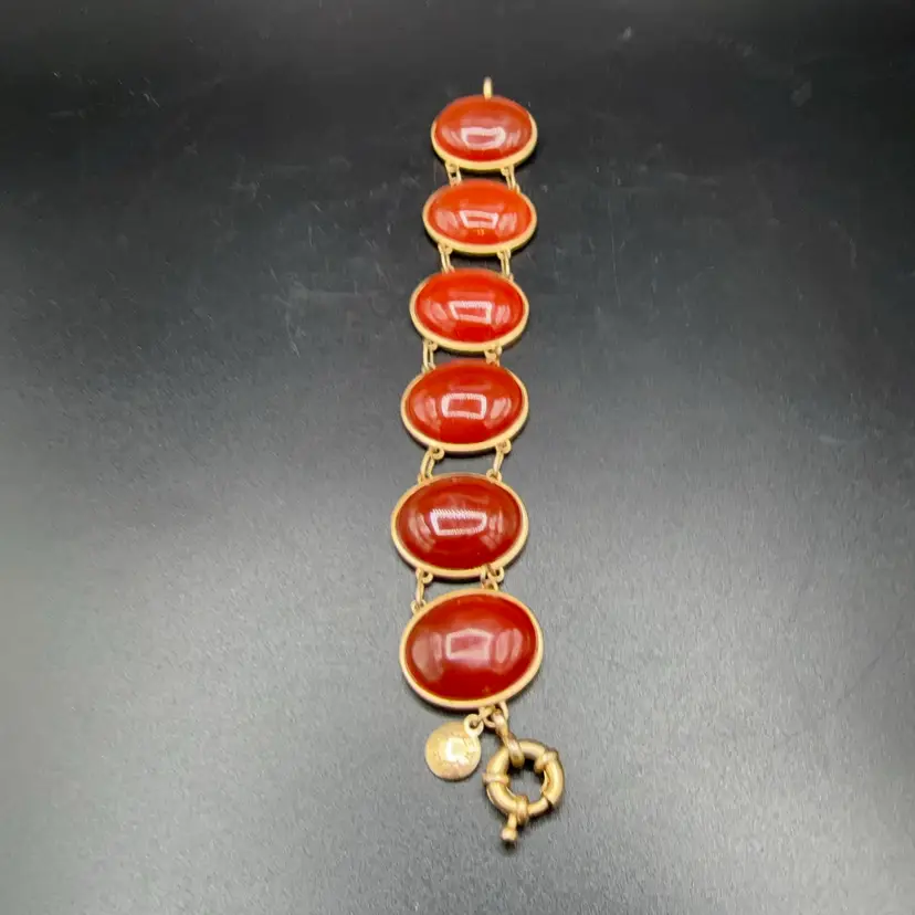 J. Crew Carnelian Cabochon Bracelet 7”