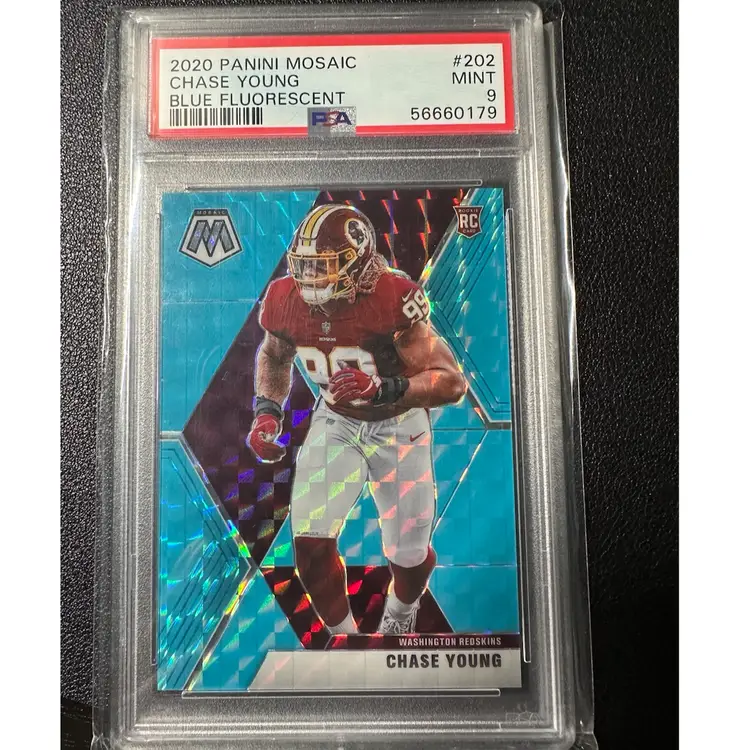 2020 Panini Mosaic Chase Young Blue Fluorescent /15