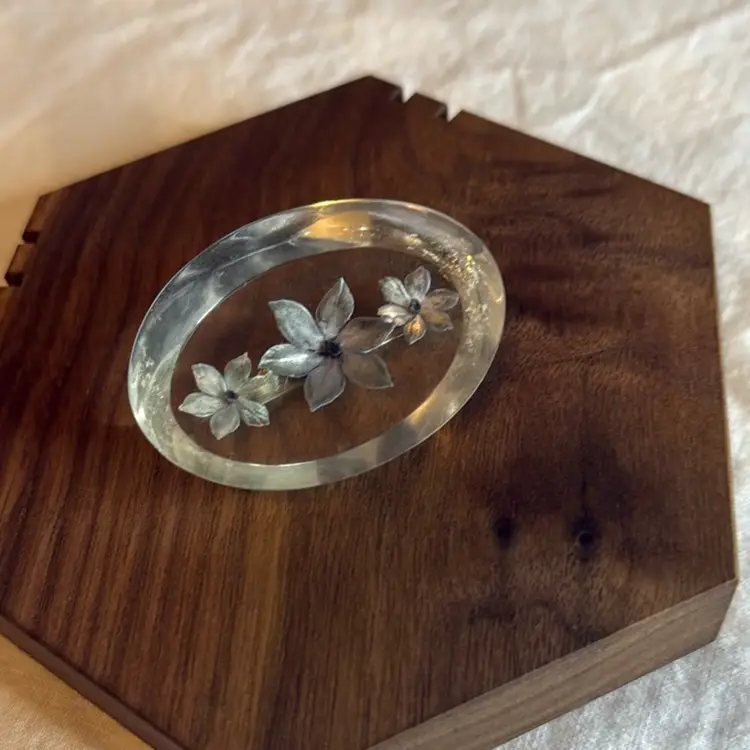 Tri-Flower Resin Brooch