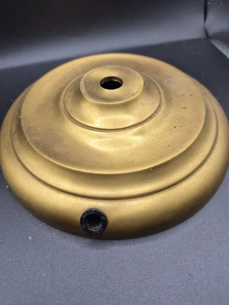 Vintage Brass Lamp Canopy Light  Base Plate 6" Diameter Replacement Part