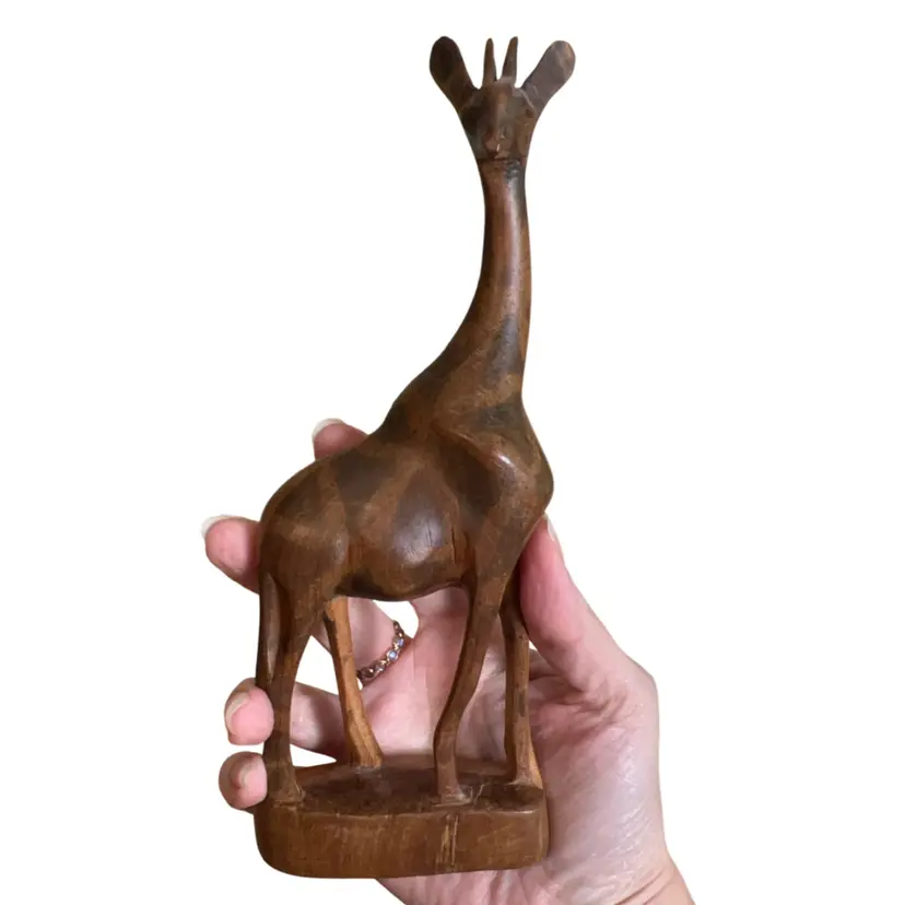 Carved Wooden Giraffe 8”