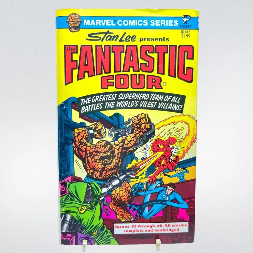 Stan Lee Presents The Fantastic Four. Marvel Comics Series Pocket Paperback Book. Issues #1 through #6. Nov 1977.