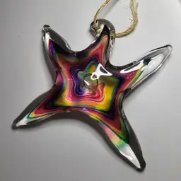 Handblown Glass Starfish Ornament