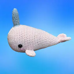 Narwhal Crochet Plush Handmade