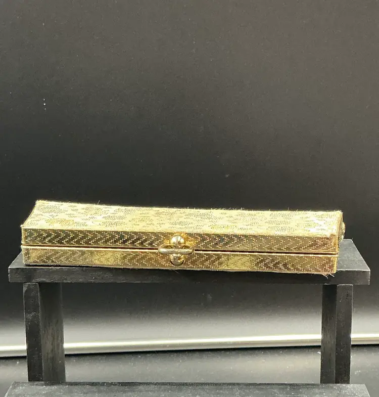 Harvey Lewis Co. eyeglass case/small clutch/jewelry case, spring brocade, lined