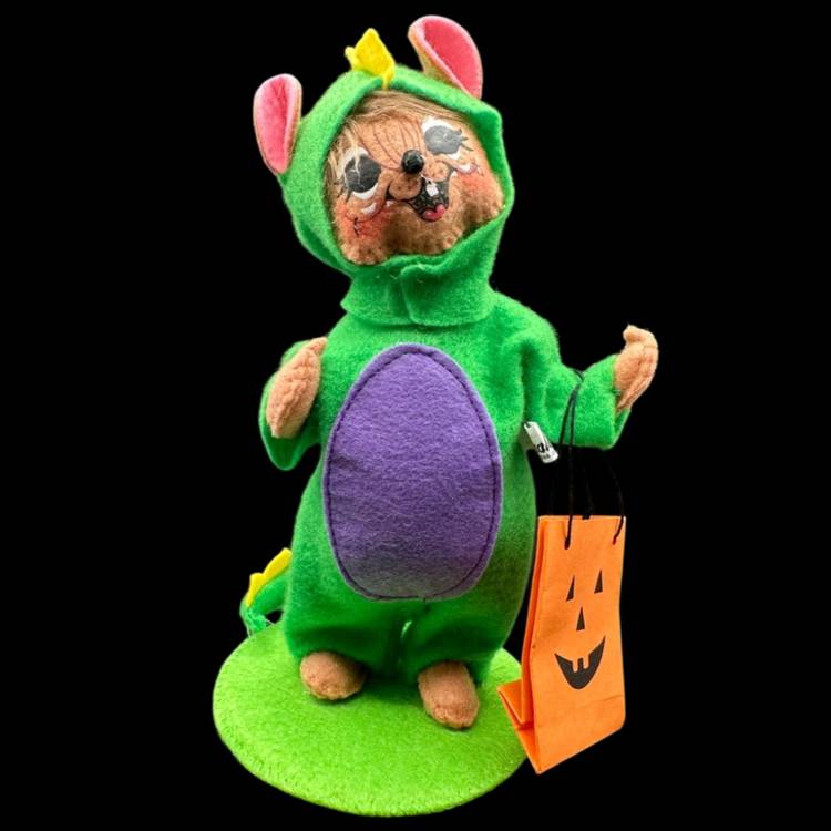 Trick Or Treat Dragon Mouse From Annalee Collectible Plush 6”T 4”W