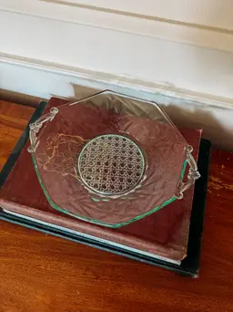 Pale Green Depression Glass Bowl