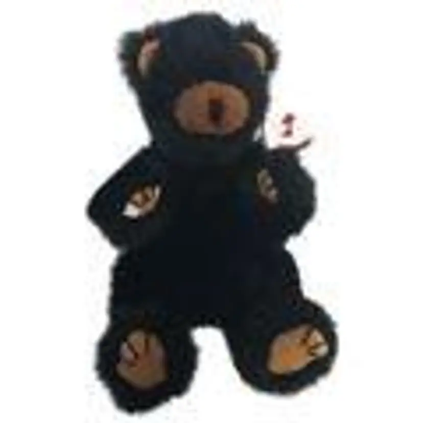 Ty Beanie Bear "Ivan" Black Tan Black Bead Eyes 1993 RETIRED 8"