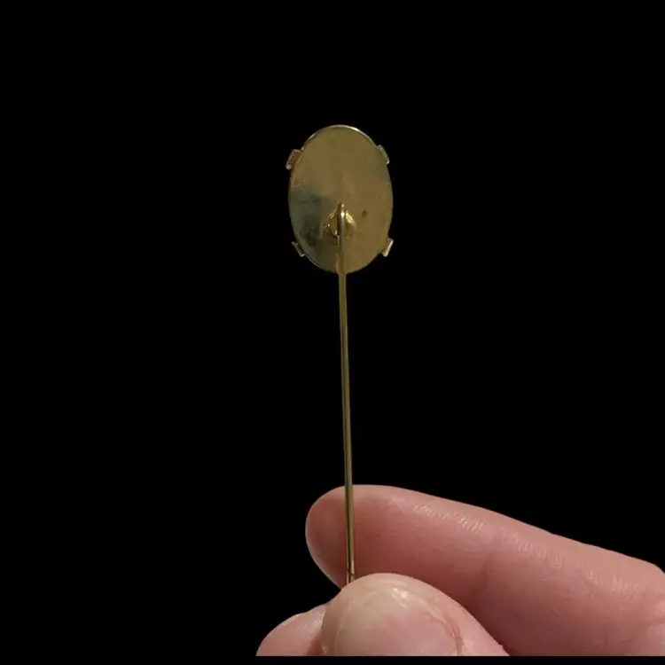 Gorgeous Goldtone Murano Glass Hat Pin / Stick Pin. The Colors Are  So Gorgeous !!!