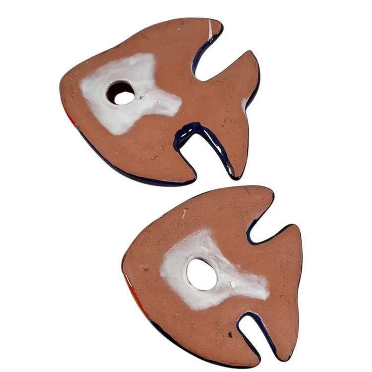 031. Talavera Mexican Pottery Fish Wall Hangers 5”