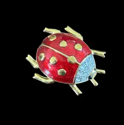 D’Orlan Lady Bug Brooch