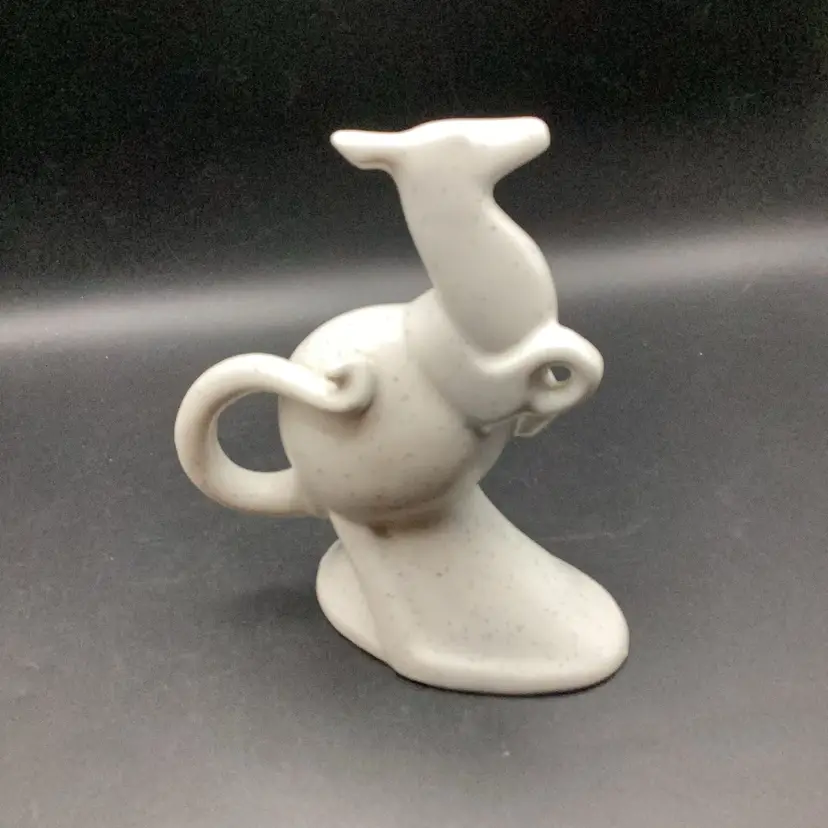 Vintage Mid Century Modern White Speckled Kangaroo