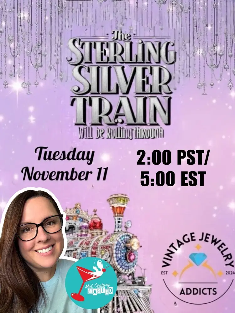 Sterling Silver Train ✨🚂 Mid-Century Wasted