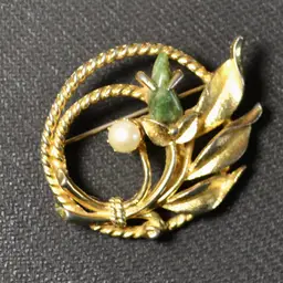 Vintage Sara Coventry Rope Like Design Brooch Gold Tone