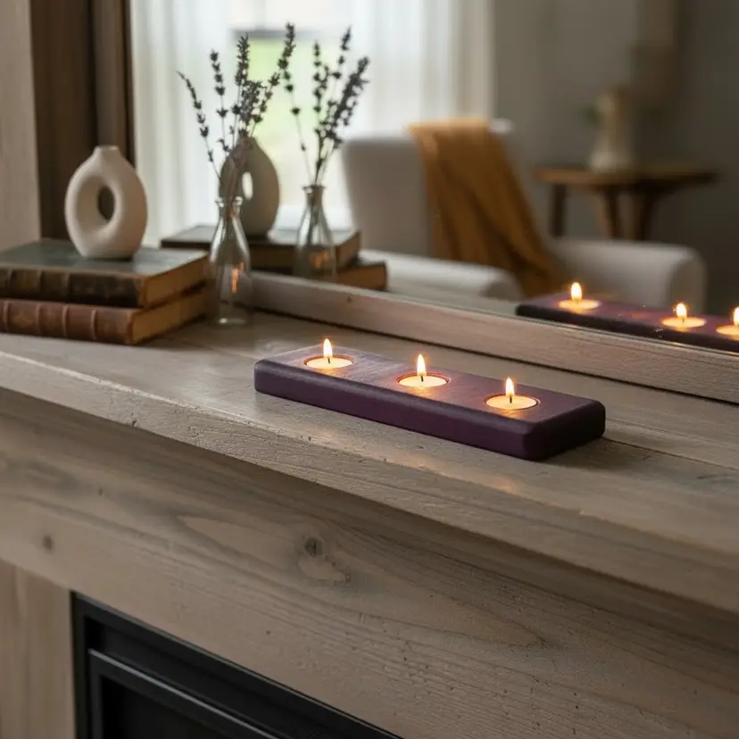 Purpleheart Tealight Holder
