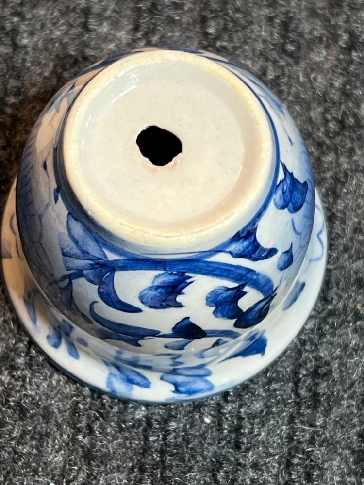 Wee Bitty Blue & White Planter