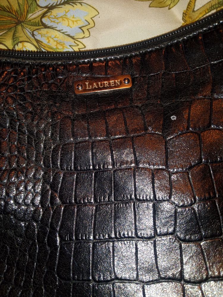 RALPH LAUREN PURSE FAUX LEATHER PRE-OWNED EXCELLENT CONDITION