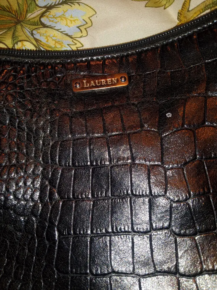 RALPH LAUREN PURSE FAUX LEATHER PRE-OWNED EXCELLENT CONDITION