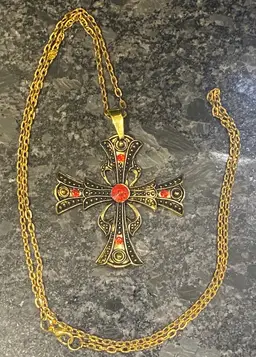 Vampire Gothic Cross Necklace
