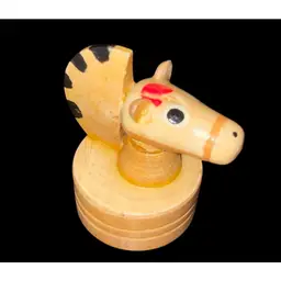 #05- Vintage Wood Kokeshi Style Miniature Figuring As Pictured