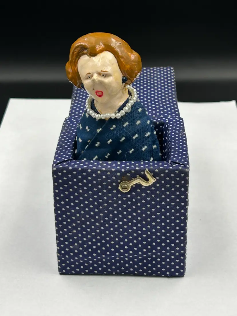 Vintage Margaret Thatcher In The Box Pop-Up Figurine