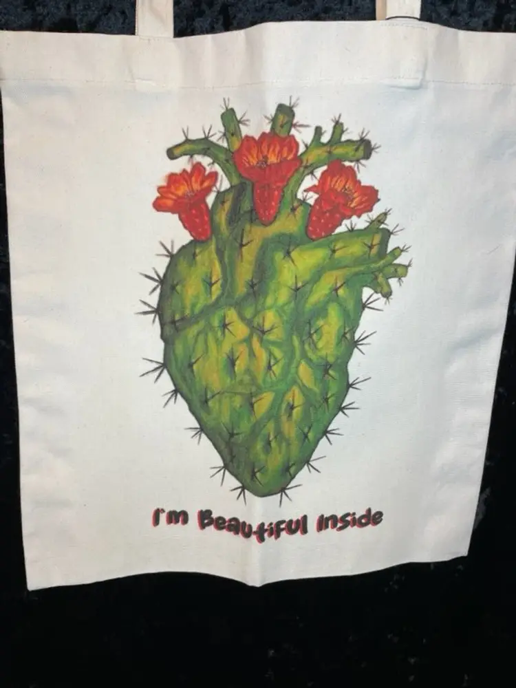 Cactus Themed Cotton Canvas Tote Bags