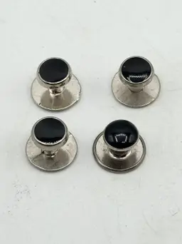 Vintage set of four tuxedo stud buttons