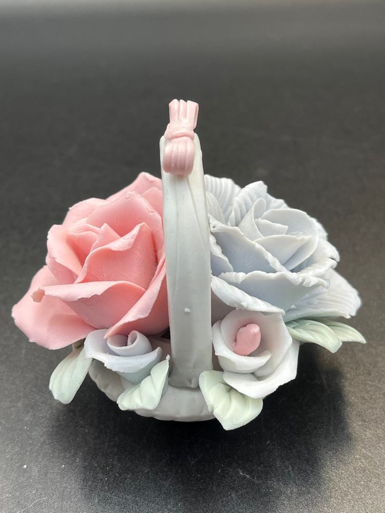 Capodimonte- Style Porcelain Flower Basket