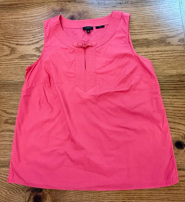 Talbots Pink Sleeveless Relaxed Tank Top