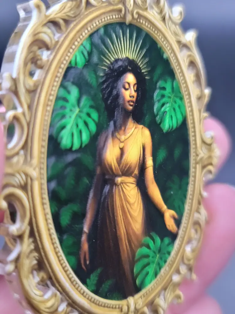 Textured Tropical Goddess Ornament