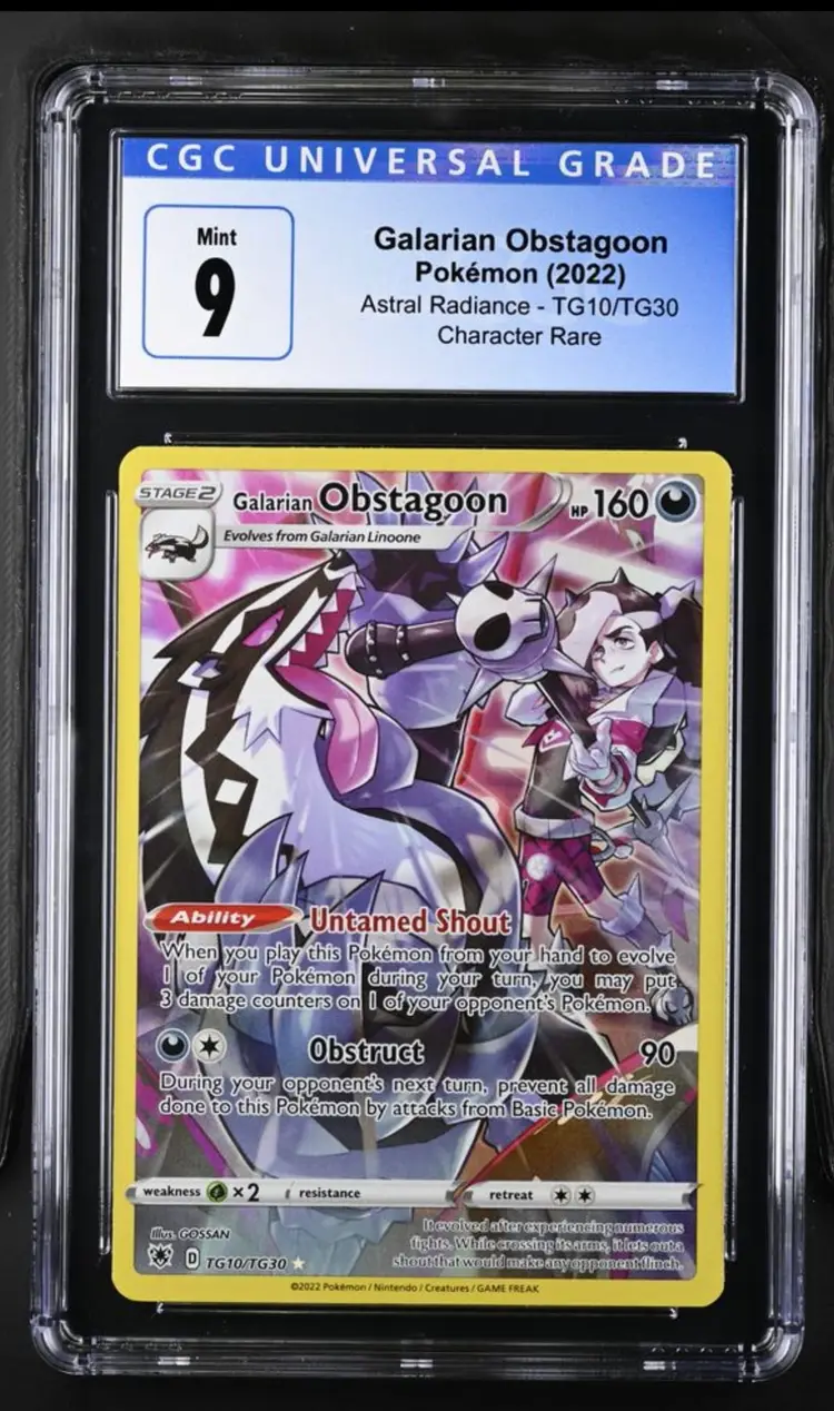 Galarian Obstagoon TG10/TG30 Astral Radiance Trainer Gallery Holo CGC 9 Pokemon