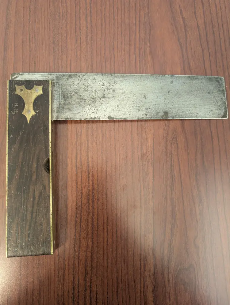 Rare Antique William Marples & Sons Joiners Try Square with Spirit Level