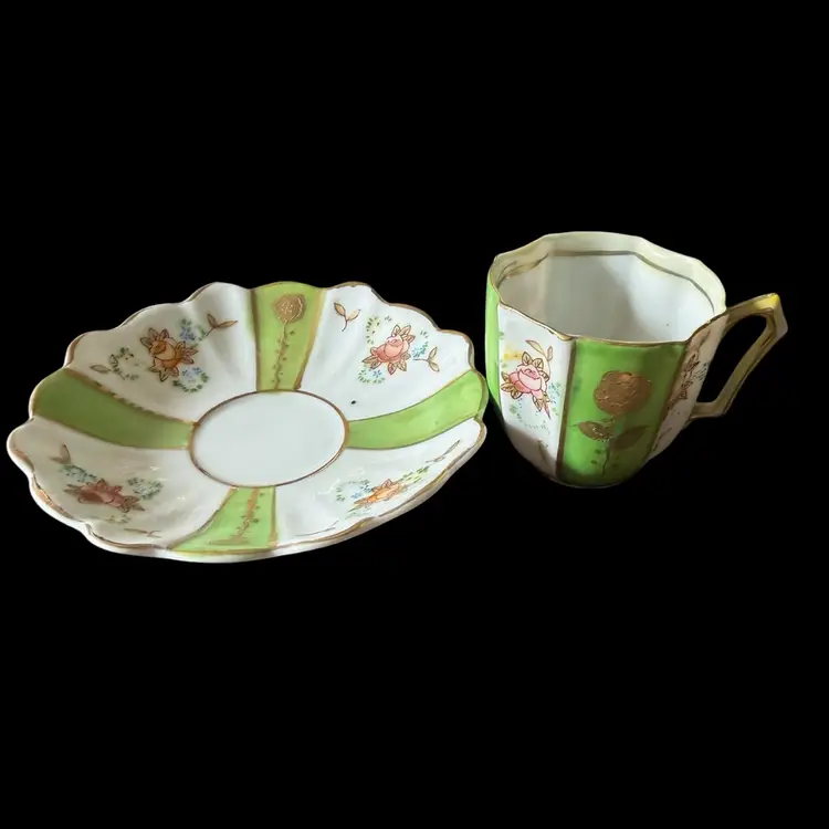 Occupied Japan Demi Cup And Saucer