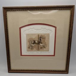 Vintage Lois Carlisle PTC Jumper  1985 Artwork Framed Matted