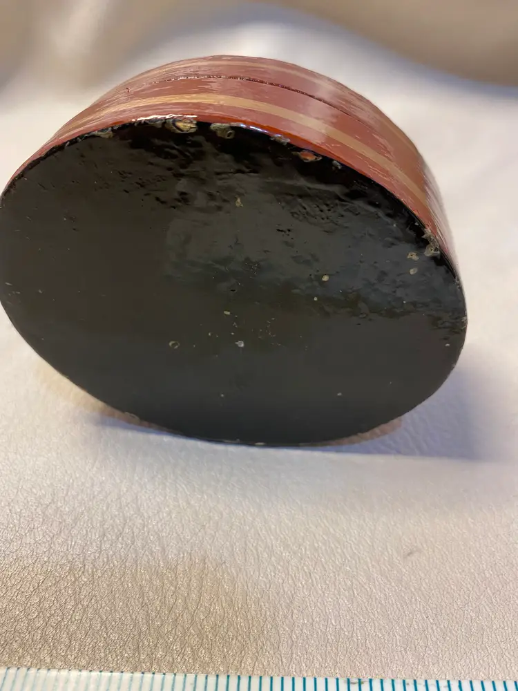 Brown Lacquered Made in India Trinket Box