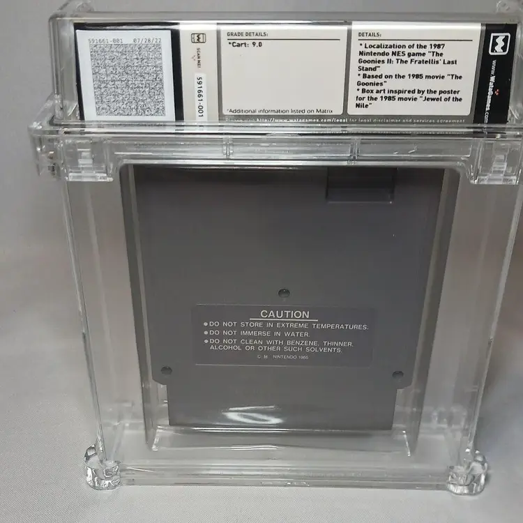The Goonies ll 2 Graded 9.0 Cartridge Nintendo NES Konami WATA Certified