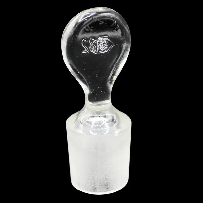 Vintage Kimble Science Lab Glass No. 22 Stopper Kimax Borosilicate Tapered Plug