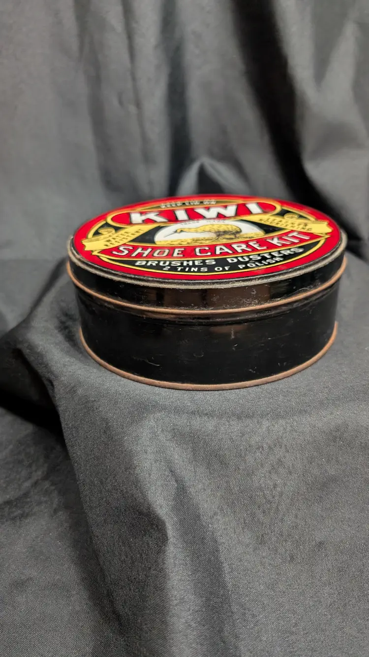 Kiwi Shoe Care Kit tin made in England 1970s-80s