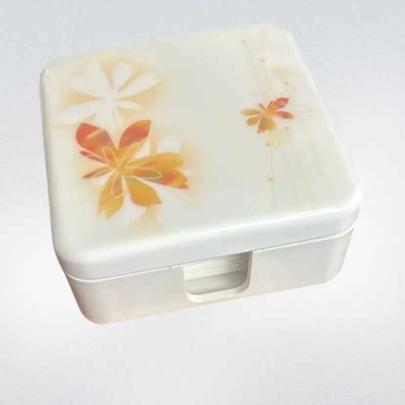 Melamine Square Flowered Coaster Set