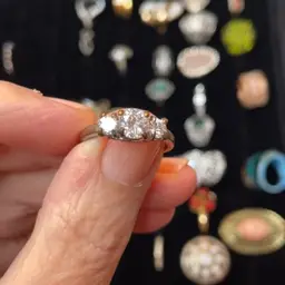 Size 7 1/2 Some Wear To The Band, But Precious Stone Testing Far Above Glass