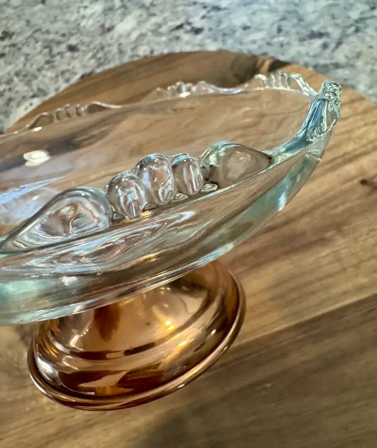 “Princess House” Copper Pedestal Serving Dish