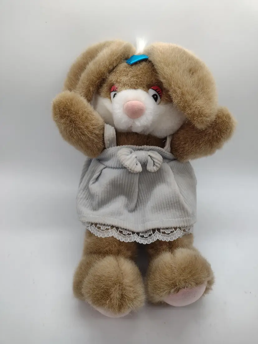 Vtg Kellytoy Lovingly Yours Tumper Bunny Rabbit Stuffed Animal 11 in Plush