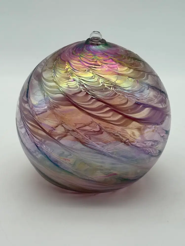Iridescent Lavender Large Art Glass Oil Burner