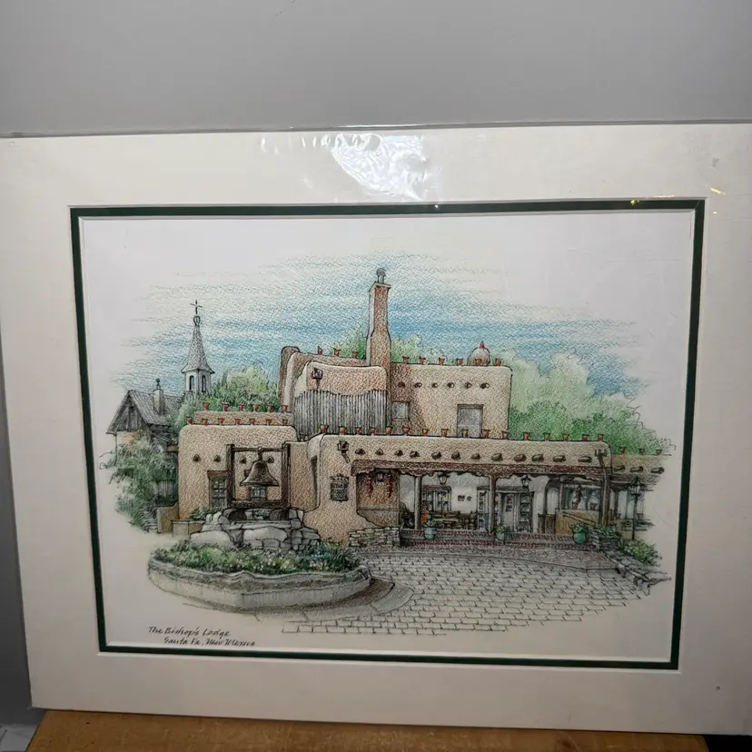 David Straud The Bishop's Lodge Santa Fe New Mexico Colored Pencil Drawing Print