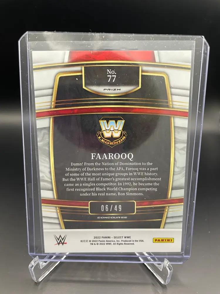 Faarooq 2022 WWE Select /49