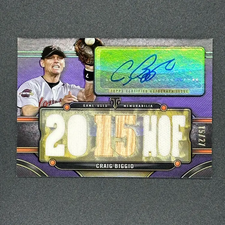 Craig Biggio 2024 Topps Triple Threads Baseball 2015 HOF Auto/Relic /27